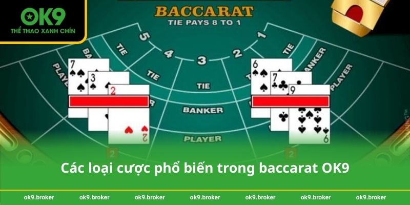 Các loại cược phổ biến trong baccarat OK9