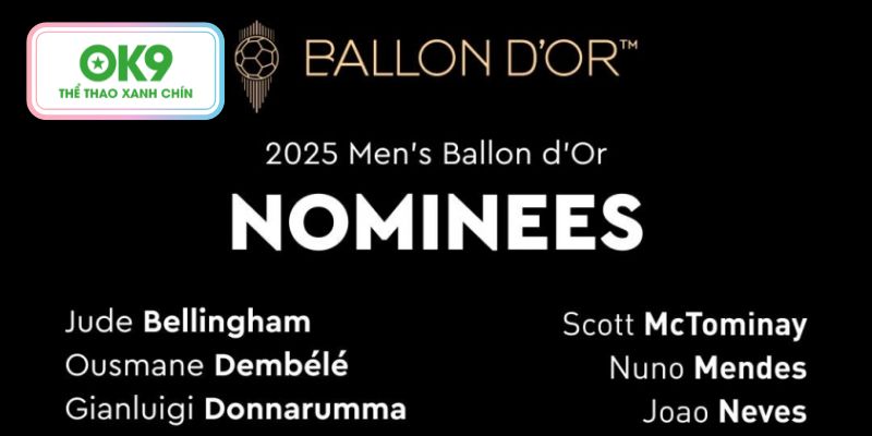Các ứng viên tranh giải Quả Bóng Vàng 2025